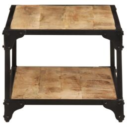 Berkfield Home Coffee Table 90x45x35 cm Solid Rough Mango Wood in Brown - Size: 90 x 45 x 35 cm - thumbnail 3