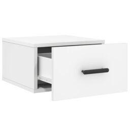 Berkfield Home Wall-mounted Bedside Cabinet White 35x35x20 cm - Size: 35 x 35 x 20 cm - thumbnail 6