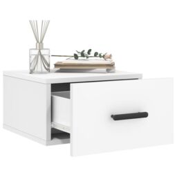 Berkfield Home Wall-mounted Bedside Cabinet White 35x35x20 cm - Size: 35 x 35 x 20 cm - thumbnail 4