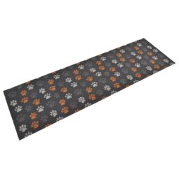 Berkfield Home Kitchen Rug Washable Paws 60x180 cm Velvet