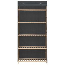 Berkfield Home Wardrobe Grey 79x40x170 cm Fabric - Size: 79 x 40 x 170 cm - thumbnail 2
