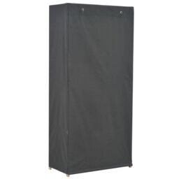 Berkfield Home Wardrobe Grey 79x40x170 cm Fabric - Size: 79 x 40 x 170 cm - thumbnail 3