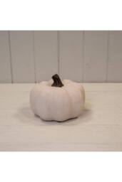 KDMD Cotton White Small Ceramic Pumpkin Ornament - thumbnail 1