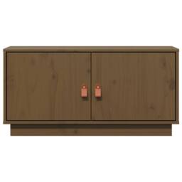 Berkfield Home TV Cabinet Honey Brown 80x34x40 cm Solid Wood Pine - Size: 80 x 34 x 40 cm - thumbnail 4
