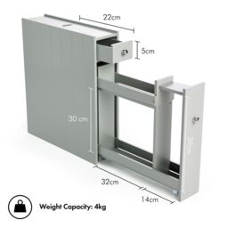 VonHaus Freestanding Shaker Style Slimline Bathroom Storage Unit in Grey - thumbnail 6