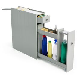 VonHaus Freestanding Shaker Style Slimline Bathroom Storage Unit in Grey