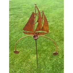Poppyforge Sailing Boat Wind Rocker Double BM/RtR - Steel - W54 x H148.5 cm in Brown - thumbnail 3