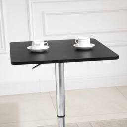 Wyld Haus Eltani Adjustable Swivel Bar Table Black MDF Top Silver Steel Base - thumbnail 9