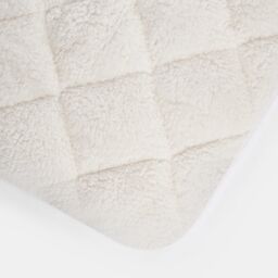 OHS Teddy Soft Warm Thermal Mattress Topper Fitted Sheet, Cream - Size: Single Fitted - thumbnail 6