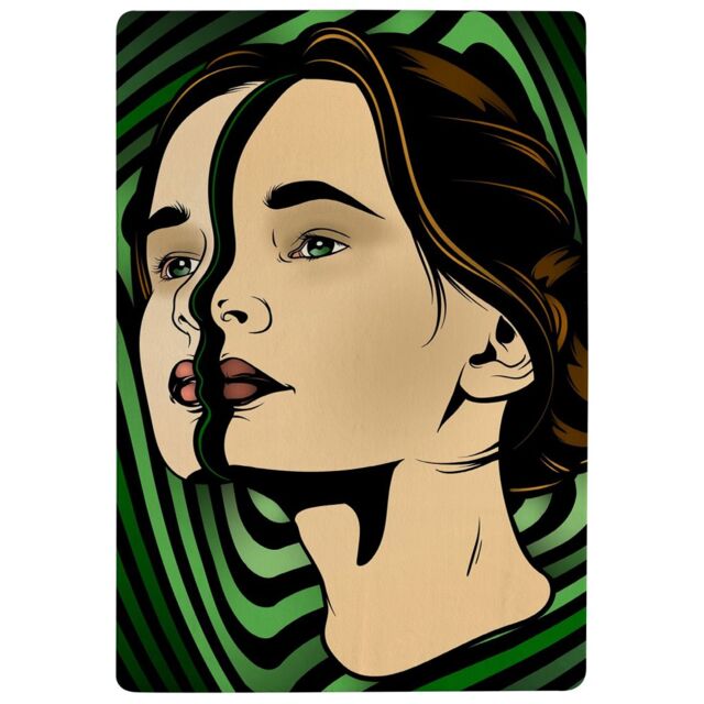 Benjamin Tate Design Portrait Of Woman Designer Rug in Natural - Size: Large - image 1