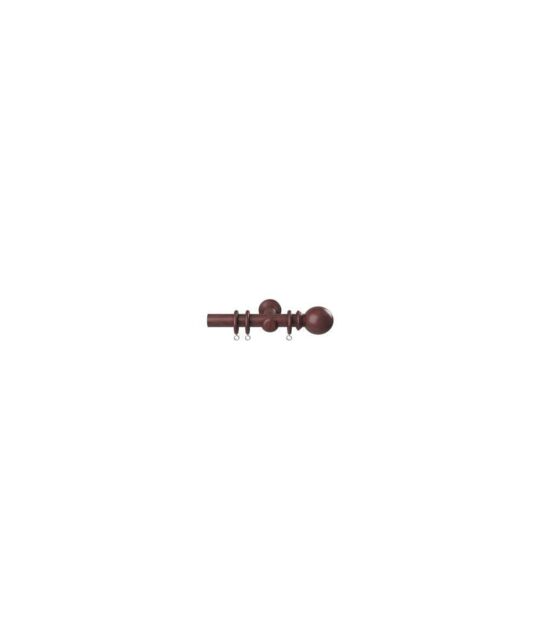 New Edge Blinds 28mm Woodland Curtain Pole Set - Dark Oak in Dark Brown - Size: 210 cm - image 1