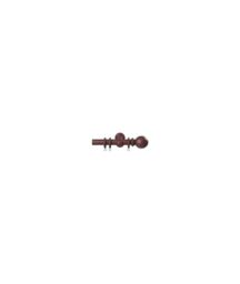 New Edge Blinds 28mm Woodland Curtain Pole Set - Dark Oak in Dark Brown - Size: 210 cm - thumbnail 1