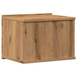 Berkfield Home Durable Wall-mounted Bedside Cabinet Artisan Oak 40x32x30 cm in Brown - Size: 40 x 32 x 30 cm - thumbnail 7