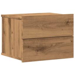Berkfield Home Durable Wall-mounted Bedside Cabinet Artisan Oak 40x32x30 cm in Brown - Size: 40 x 32 x 30 cm - thumbnail 3