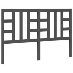 Berkfield Home Beautiful Bed Headboard Grey 166x4x100 cm Solid Wood Pine - Size: 166 x 4 x 100 cm - thumbnail 3
