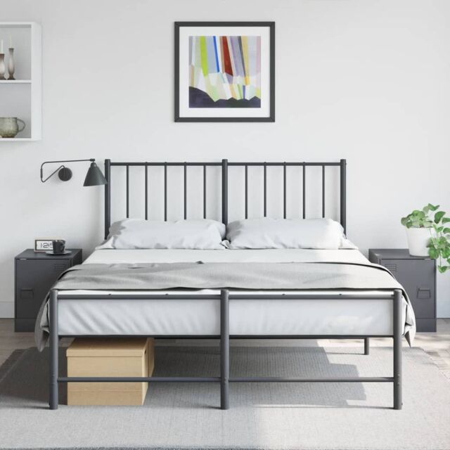 Berkfield Home Bedside Cabinets 2 pcs Anthracite 34.5x39x44 cm Steel in Black - image 1