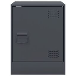 Berkfield Home Bedside Cabinets 2 pcs Anthracite 34.5x39x44 cm Steel in Black - thumbnail 5