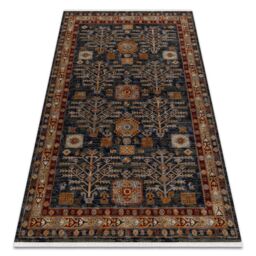 RugsX Wool Keshan Rug in Blue - Size: 120 cm x 145 cm - thumbnail 1