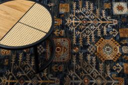 RugsX Wool Keshan Rug in Blue - Size: 120 cm x 145 cm - thumbnail 5