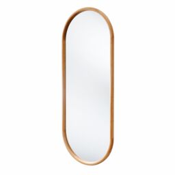 Yearn Mirrors Quebec Solid Oak Full Length Oval Mirror in Light Oak - thumbnail 2