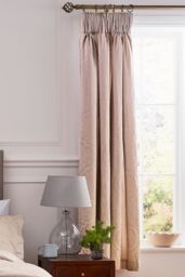 1951 'Reza' Jacquard Lined Curtains in Pink - Size: 167 cm width x 183 cm drop - thumbnail 1