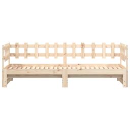 Berkfield Home Pull-out Day Bed 2x(80x200) cm Solid Wood Pine in Brown - thumbnail 6