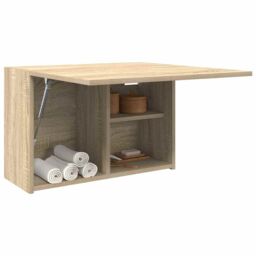 Berkfield Home Bathroom Wall Cabinet Sonoma Oak 60x25x40 cm Engineered Wood in Brown - Size: 60 x 25 x 40 cm - thumbnail 4