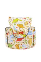 Bean Lazy Cotton Dinosaur Bean Bag Arm Chair with Beans Child / Teen size in Medium Beige - Size: Large - thumbnail 1
