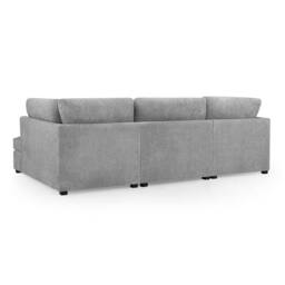 Furnishings For Less UK California Boucle Grey U shaped 6 Seater Sofa + Footstool - thumbnail 7
