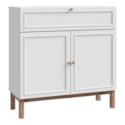 Furniture To Go Wensley 2 Door 1 Drawer Console in Light Grey & Oak - thumbnail 1