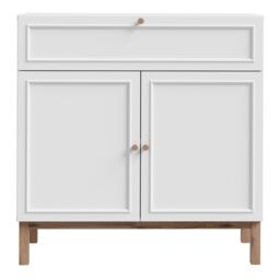 Furniture To Go Wensley 2 Door 1 Drawer Console in Light Grey & Oak - thumbnail 2