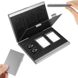 Obasyhig Aluminium Alloy SD & TF Card Cases in Blue - thumbnail 6