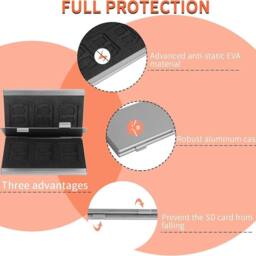 Obasyhig Aluminium Alloy SD & TF Card Cases in Blue - thumbnail 3