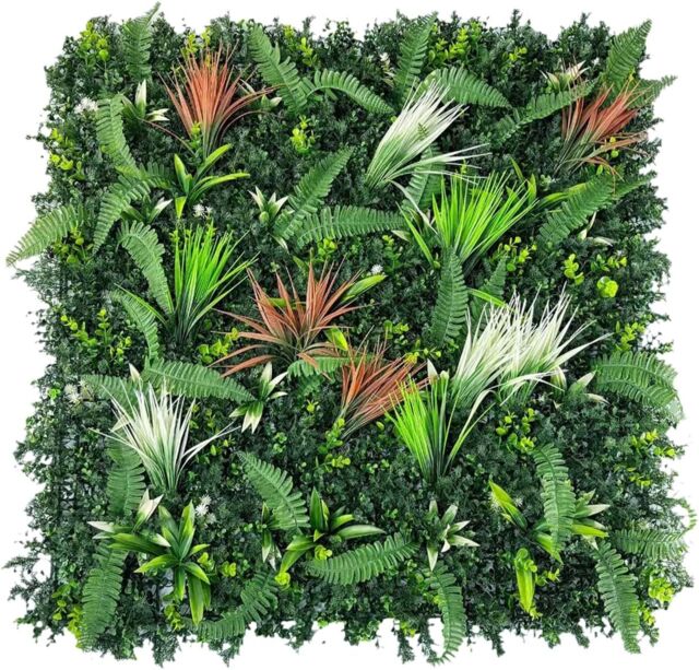 AKA Artificial Living Wall Panels Green Plant Flower Foliage 1m x 1m - Size: 100 cm x 100 cm