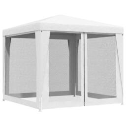 Berkfield Home Party Tent with 4 Mesh Sidewalls 2.5x2.5 m White - thumbnail 4