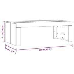 Berkfield Home Coffee Table Concrete Grey 102x50x36 cm Engineered Wood - Size: 102 x 50 x 36 cm - thumbnail 9