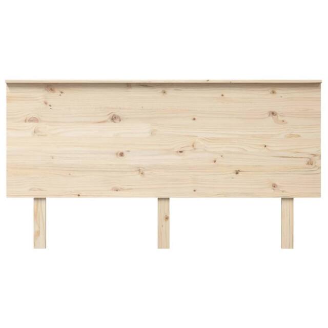 Berkfield Home Beautiful Bed Headboard 154x6x82.5 cm Solid Wood Pine in Natural - image 1