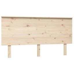 Berkfield Home Beautiful Bed Headboard 154x6x82.5 cm Solid Wood Pine in Natural - thumbnail 3