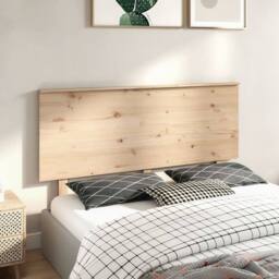 Berkfield Home Beautiful Bed Headboard 154x6x82.5 cm Solid Wood Pine in Natural - thumbnail 4