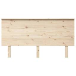 Berkfield Home Beautiful Bed Headboard 154x6x82.5 cm Solid Wood Pine in Natural - thumbnail 1