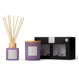 Aroma Naturals Frosted Decadence Candle & Diffuser Gift Set - Lemon & Lavender in Purple - Size: Medium - thumbnail 3