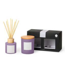 Aroma Naturals Frosted Decadence Candle & Diffuser Gift Set - Lemon & Lavender in Purple - Size: Medium - thumbnail 2