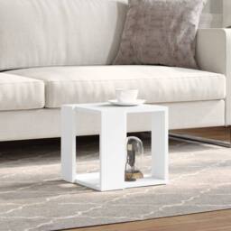 Berkfield Home Coffee Table White 32x32x30 cm Engineered Wood - Size: 32 x 32 x 30 cm - thumbnail 3
