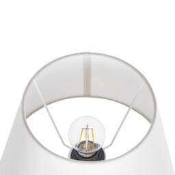 Wyld and Coco Grey Ceramic Table Lamp with Linen Drum Shade - thumbnail 5