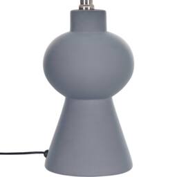 Wyld and Coco Grey Ceramic Table Lamp with Linen Drum Shade - thumbnail 4