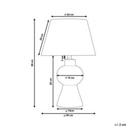 Wyld and Coco Grey Ceramic Table Lamp with Linen Drum Shade - thumbnail 3