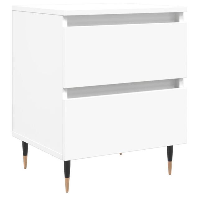 Berkfield Home Bedside Cabinet White 40x35x50 cm Engineered Wood - Size: 40 x 35 x 50 cm - image 1