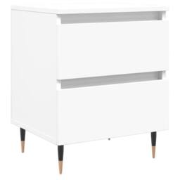 Berkfield Home Bedside Cabinet White 40x35x50 cm Engineered Wood - Size: 40 x 35 x 50 cm - thumbnail 1