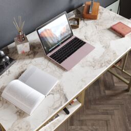 Decorotika Victory Study & Writing Desk in Off-White - thumbnail 2