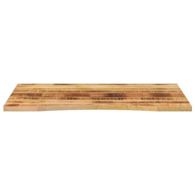 Berkfield Home Beautiful Desk Top with Curve 100x80x2.5 cm Solid Wood Rough Mango in Brown - image 1